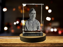 LED Base included | Frida Kahlo 3D Engraved Crystal Decor - £31.31 GBP - £313.24 GBP