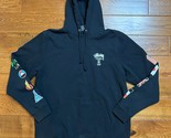Stussy Black World Tour Hoodie Sweatshirt Logo Size XL USA Made ~ EUC! - $116.09