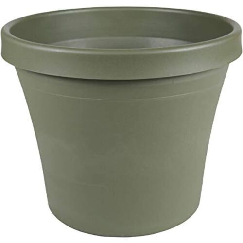Bloem Terrapot 12.5 in. H x 14 in. Dia. Resin Traditional Thyme Green Pl... - $29.70