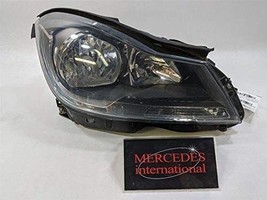 Headlight For 2012-15 Mercedes Benz C250 Passenger Side Halogen Black Clear Lens - £200.22 GBP
