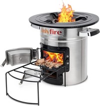 Onlyfire Outdoor Camping Rocket Stove Portable Stainless Steel, And Survival. - £73.88 GBP