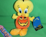 Warner Bros Studio Store WB Tweety Bird Pumpkin Toons Of Terror Stuffed ... - $17.81