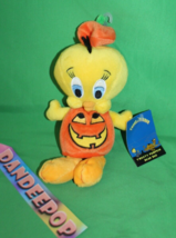 Warner Bros Studio Store WB Tweety Bird Pumpkin Toons Of Terror Stuffed Animal - £13.97 GBP