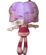 Lalaloopsy Plush Cloth Rag Doll Pillow Striped Pink Fuzzy PJ&#39;s Button Ey... - £8.82 GBP