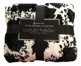 Member&#39;s Mark Luxury Faux Fur Throw, Black Cow - $47.99