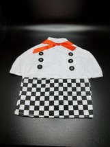 Chef vest, handmade wine bottle cover with buttons and tie, rare - £5.52 GBP