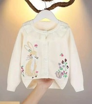 NEW Boutique Girls Bunny Rabbit Easter Cardigan Sweater - $15.99