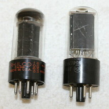 2-6w6GT Audio Vacuum Tubes ~ RCA & Philco ~ Black Plate ~ Used ~ Test Very Good - £14.84 GBP