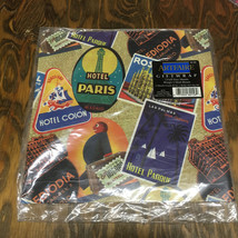 Vintage artfaire gift wrap hotel travel design print still in original p... - $365.13 MXN
