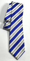 Donald J Trump Signature Collection Mens Tie Necktie 100% Silk Blue White Stripe - £19.88 GBP