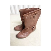 Dr. Scholl’s Ilana Womens Brown Vegan Leather Harness Riding Calf Boots Size 10M - £14.93 GBP