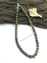 Naturel Vert Jade 8x8 MM Perles Extensible Collier Réglable AN-77 - £6.99 GBP