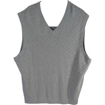 Roundtree Yorke Gray Mens Sweater Vest size 3XB Big Man Sleeveless - $34.65