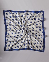 Smithsonian Chinamania Blue and White Silk Scarf 35&quot; Square - £24.35 GBP