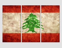 Lebanon Flag Canvas Print Lebanon Wall Art Lebanon Canvas Art Lebanese Decor Lar - £39.16 GBP