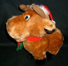 10&quot; VINTAGE BROWN REINDEER FAIRVIEW CHRISTMAS STUFFED ANIMAL PLUSH TOY R... - £18.98 GBP