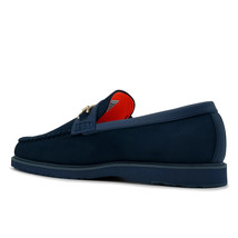 Men Tayno Dressy Casual Penny Loafer Soft Micro Suede Comfortable Drive Navy image 4
