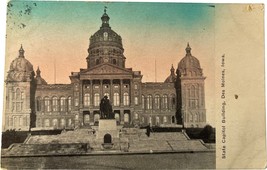 State Capitol Building, Des Moines, Iowa, vintage postcard 1909 - £11.73 GBP