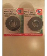 2 pc Athletic tape total 16 yards Assured 2 rolls 1 1/2 x 8 yards black ... - $13.45