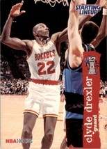 1995 Kenner Starting Lineup Card Clyde Drexler Houston Rockets - £3.19 GBP
