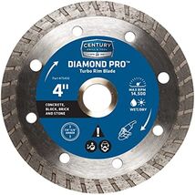 Century Drill &amp; Tool 75450 Diamond Turbo Rim Blade, 4" - $17.95