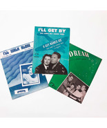 Vintage Music Set of 3  I&#39;ll Walk Alone, I&#39;ll Get By, &amp; Dream 1943-1945 - $17.81