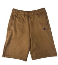 New Carhartt Men&#39;s Midweight Fleece Shorts Brown Size Small BS5840 Pocke... - $26.17
