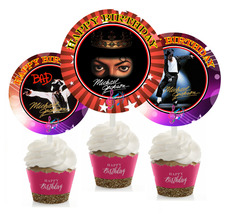 12 Michael Jackson Inspired Party Picks, Cupcake Picks, Cupcake Toppers Set #1 - £11.00 GBP
