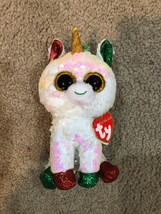 2019 Christmas TY Flippables Sequin 6&quot; STARDUST Unicorn Beanie Baby Plus... - £8.17 GBP