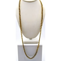 Vintage Curb Link Chain Necklace, Unisex Gold Tone Perfect for Layering - £29.61 GBP