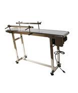 1PC 110V  53&#39;&#39;x7.9&quot; Double Guardrails White Flat PVC Belt Conveyor Shipp... - $399.71