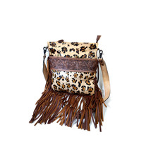 NEW AMERICAN DARLING Bag Tooled Leather Western Fringe Convertible *EXCE... - £173.28 GBP