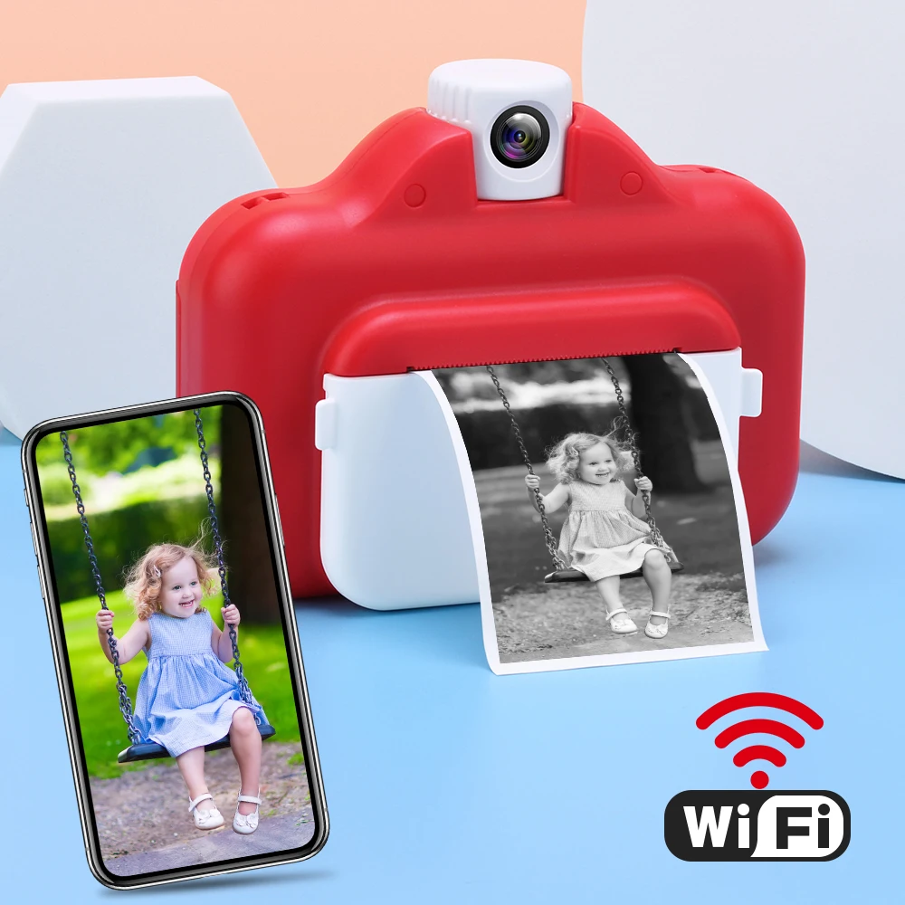 Kids Camera WIFI Instant Print Camera Thermal Printer Wireless WIFI Phone - £62.06 GBP+