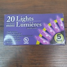 20 Mini Lights Steady Burning To Decorate For Halloween Choose Orange Or Purple - £3.93 GBP