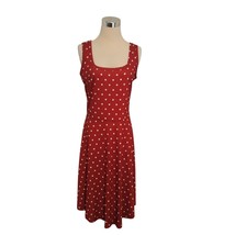 Fensace Red and White Polka Dot Fit &amp; Flare Sleeveless Dress Size L - $28.71