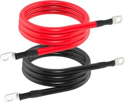 4 Awg Battery Cable 4Awg Gauge Pure Copper Battery Inverter Cables With ... - £33.69 GBP