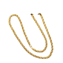 22cts hallmark yellow gold 22inch snake chain him gift antique style jewelry - $2,649.99