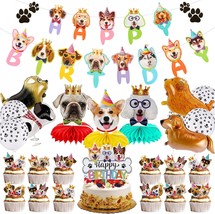 39 Pcs Dog Birthday Decorations Dog Birthday Party Supplies Puppy Party ... - £25.98 GBP