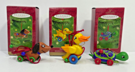 Lot of 3 Hallmark Keepsake Ornaments (2001) - Waggles, Waddles, and Wiggles - $24.99