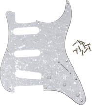 FarBoat White Pearl 11 Hole SSS ST Guitar Pickguard Pick Guard Scratch P... - £11.76 GBP