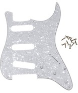 FarBoat White Pearl 11 Hole SSS ST Guitar Pickguard Pick Guard Scratch P... - £11.60 GBP