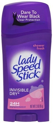 (6) Lady Speed Stick Antiperspirant/Deodorant, Invisible Dry, Shower Fresh, 2.3 Item image 2