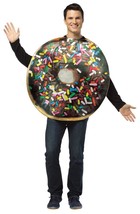 Chocolate Doughnut Donut Costume Get Real Adult Food Halloween Unique GC6828 - £34.57 GBP