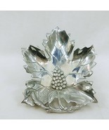 Grape Leaf Serving Dish Tray Cast Aluminum Collectible Metalware Made in... - £35.94 GBP