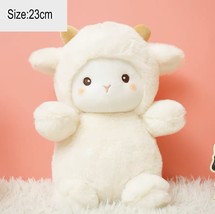 Fluffy Hair Soft Elephant Lamb Cuddly Plush Doll Stuffed Animals Long Plush Brow - £14.51 GBP