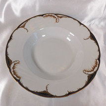 Booths White Serving Bowl with Blue and Gold Trim # 22470 - £27.59 GBP