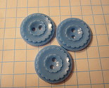 Vintage lot of Sewing Buttons - Light Blue Round Ruffles - $10.00