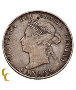 1874-H Canada 25 Cents Coin (VF) Very Fine Condition - $1,527.42 MXN