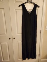 Flax By Jeanne Englehart Charisma Size Medium Maxi Sleeveless Black Dress - $49.49