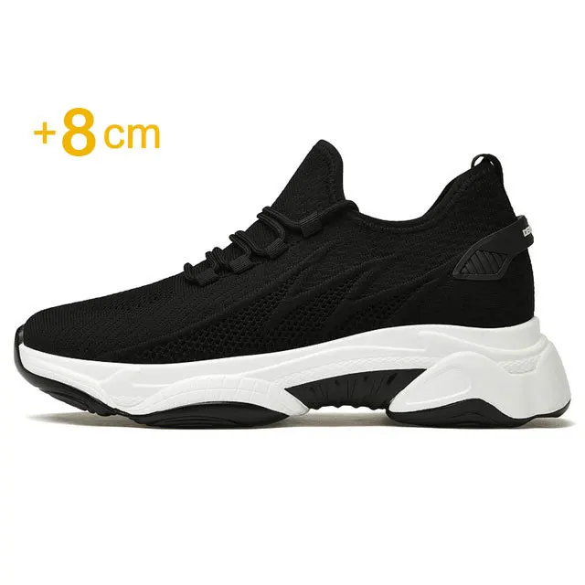 Elevator Shoes for Men Black Casual Sneakers Men Invisible Height Increa... - £59.70 GBP